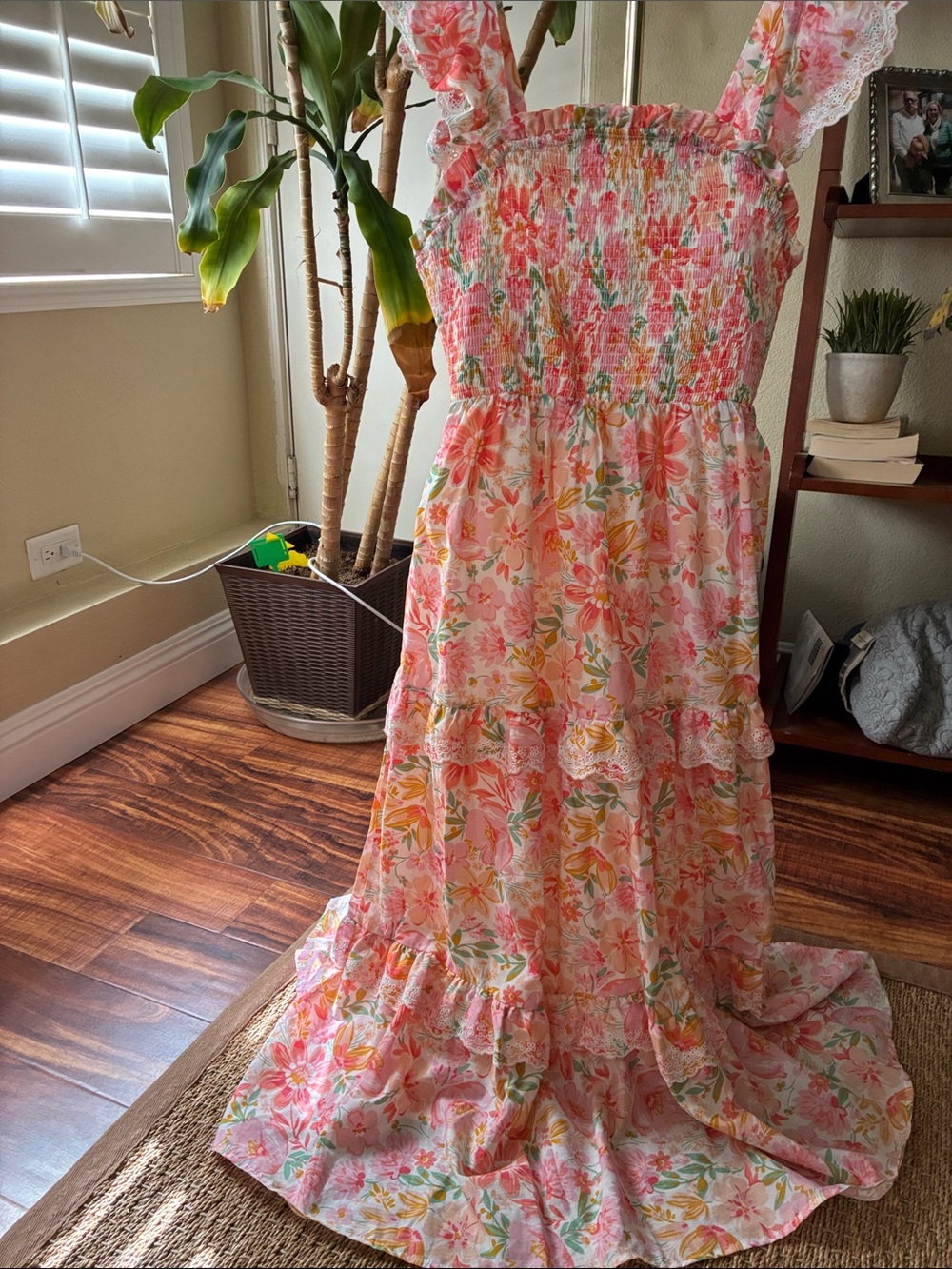 Haute Hippie Pink Floral Tiered Sundress